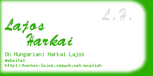 lajos harkai business card